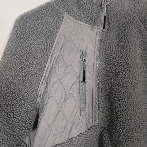 JoyLab Sherpa 1/2 Zip Pullover Sweatshirt/ Fleece Jacket Dark Gray Size Medium - Picture 5 of 8